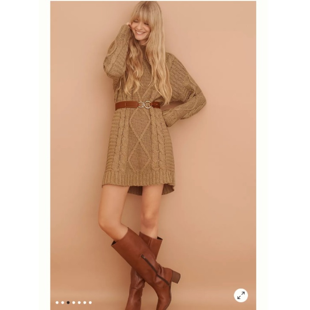 NWT Anthropologie Amadi Leah Cable-Knit Sweater Dress